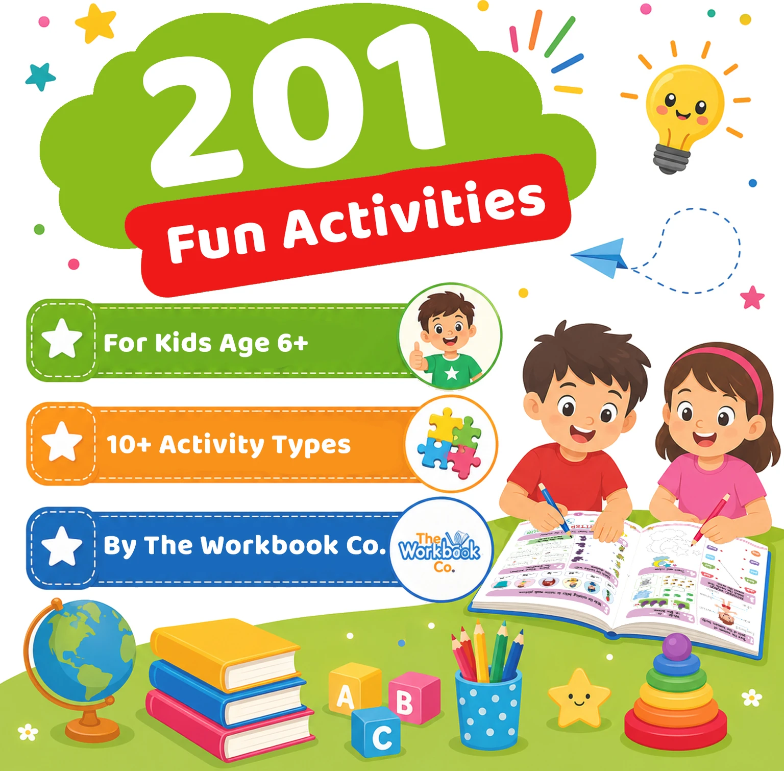 Kids Activity Book 6+, Brain Games Workbook - Image 3