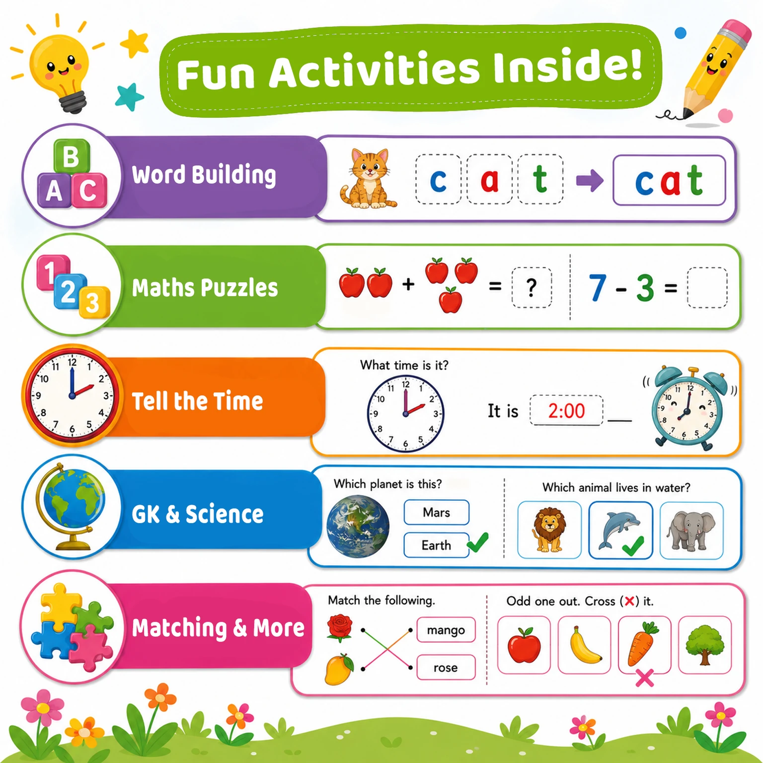 Kids Activity Book 6+, Brain Games Workbook - Image 2
