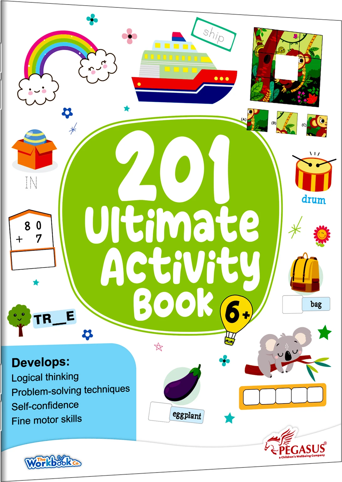 Kids Activity Book 6+, Brain Games Workbook